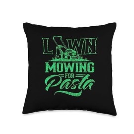 Lawn Care Lawn Mowing Gardener Landscaper Lawn Mowing for Pasta Cut Mower Grass Throw Pillow, 16x16, Multicolor
