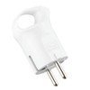 16A 4.8mm White Plug with Ring Ideal for Safe and
