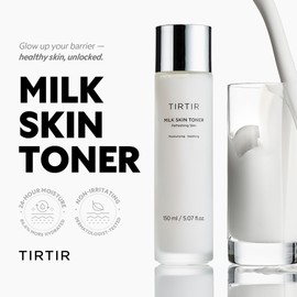 TIRTIR Milk Skin Toner 20 ml – Tónico facial coreano hidratante con ácido hialurónico y niacinamida – ilumina, calma y prepara la piel – skin care coreano