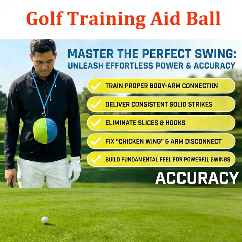 WIGERLON Golf Swing Training Ball for Keeping arms Connected,Golf Trainer
