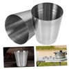 LIFKOME 10pcs Portable Stainless Steel Wine Cups Outdoor Drinkware for