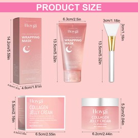 Organic Collagen Real Deep Mask, Hydrating Collagen Mask Overnight, Collagen Mask Overnight Korean, Deep Moisturising, Moisturising and Nourishing Mask (Pink-2)