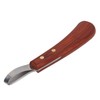 Yulatik Stainless Steel Hoof Knife with Wooden Handle, Right-Handed Hoof