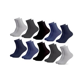 Occulto Velano Men's & Women's Socks without Elastic Band Pack of 10, Blue Mix, 35 - 38