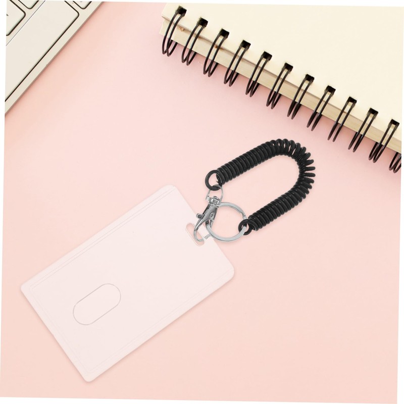 NUOBESTY 3 Sets Work Card Holder Lanyard for Keys Spring