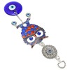 Blue Eye Owl Keychain Good Luck Beautiful Blessing Amulet Car