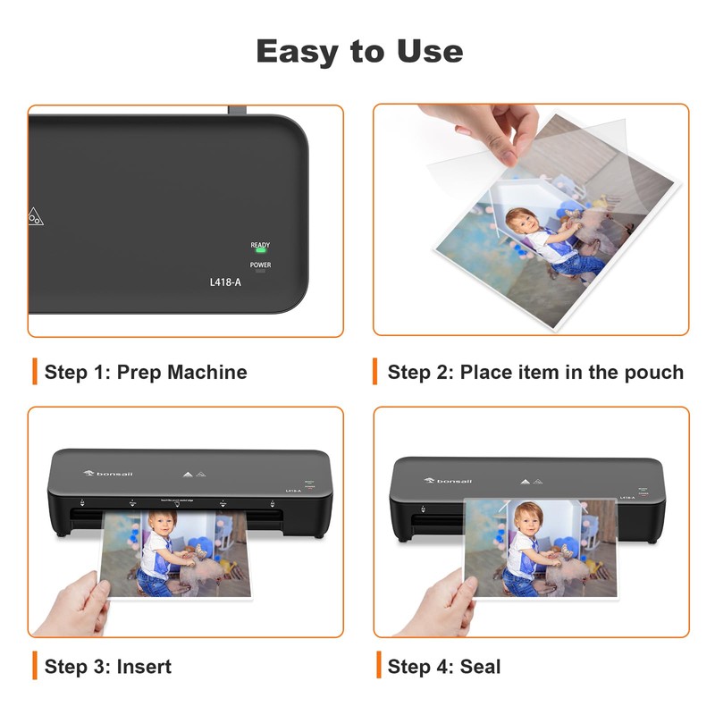 Bonsaii Laminating Sheets, 100 PCS 3mil Thermal Laminating Pouches, 9