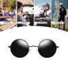 Polarised Round Sunglasses Thickened Temples, Spring Hinges, UV400 Protection Retro