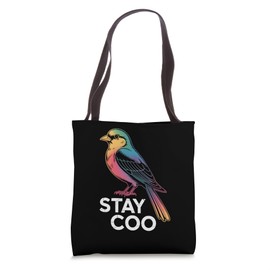 Funny Stay Coo Pigeon Sunglasses Sarcastic Women Men Gag Tote Bag