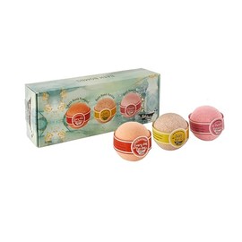 Gift Box with 3 Bath Bombs: Rose, Vanilla, Kumquat