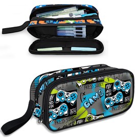 Fitvc Large Pencil Case for Boys,Gamer Boys Pencil Pouch for Kids Teens School,Large Capacity Pen Box Marker Organizer for School