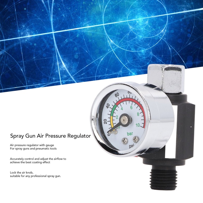 Spray Gun Air Pressure Regulator Aluminum Alloy High Accuracy Adjustment