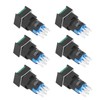 25PCS Push Button Switch with Light 16mm Square Self Locking