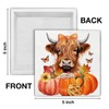 Fall Decor Fall Highland Cow Wooden Sign Western Autumn Pumpkins