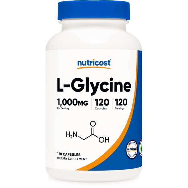 Nutricost Nutricost L-Glycine 1000mg, 120 Capsules, Vegetarian, Non-GMO and Gluten