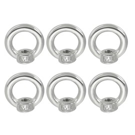 PATIKIL 6pcs M4 Lifting Eye Nuts 304 Stainless Steel Female Thread Nuts Zipper Shoulder Metric Rings for Marine