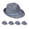 Relaxdays Bavarian Costume Hat, Set of 5, Blue/White Cord, Felt