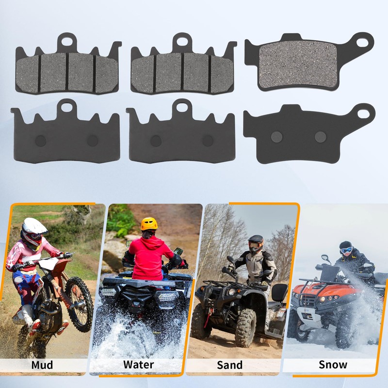 JCKLW Front and Rear Brake Pads for CAN-AM Spyder F3