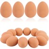 JiaUfmi 12 Pcs 2.16 Inch Rubber Bouncing Egg Brown Fake