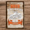 schilderkreis24 - Biker Wooden Sign 'Chrome Gloss' - Motorcycle Decoration