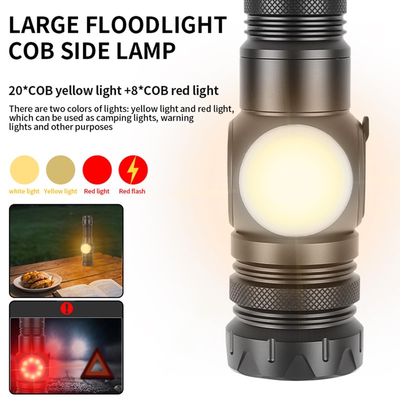 KAIJIENOO Rechargeable Flashlights High Lumens,Super Bright LED Magnetic Flashlight,Powerful Spotlights