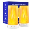 【Upgraded】 LED Flame Light, Christmas Decorations Rechargeable Flickering Flameless Candles,