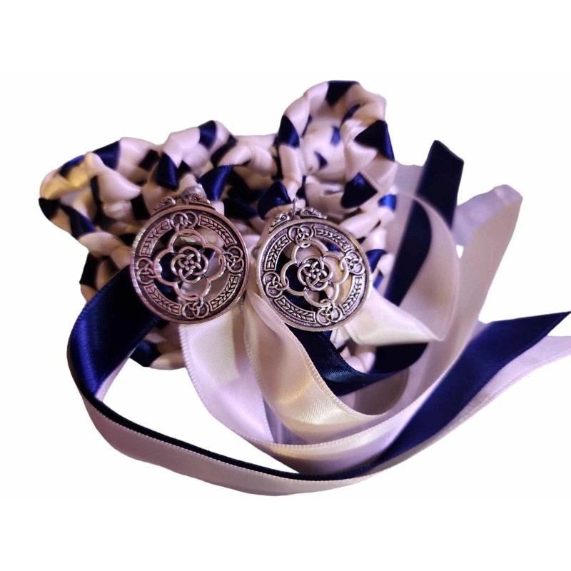 Ivory Navy Celtic Knot Wedding Handfasting Cord #Handfasting #Wedding