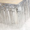 CareCheer 2 Pack 29x108 Inch Metallic Foil Fringe Table Skirt