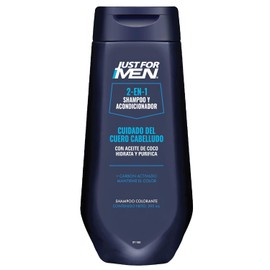 Just For Men Shampoo y Acondicionador 2 en 1 Cuidado del Cuero Cabelludo con Aceite de Coco 295mL