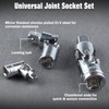 LEONTOOL 3 Pcs Universal Joint Socket Set Swivel Socket Adapter