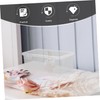 ORFOFE 2pcs Storage Box Set Transparent Organizer with Lid for