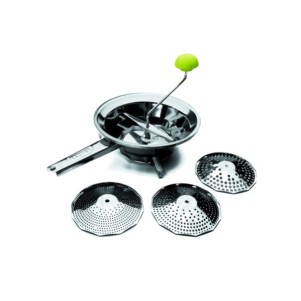 IBILI Clasica Food Mill Set with 3 Sieves, Stainless Steel,