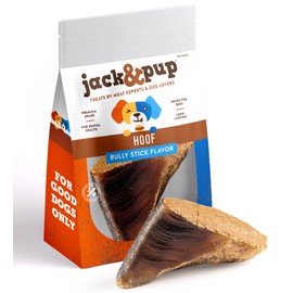 Jack&Pup Filled Cow Hooves for Dogs | Stuffed Dog Chew Hoofs | Natural Dog Chews Cow Hoofs for Dogs (Bully Stick - 1 Hoof)