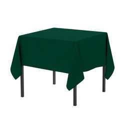 Pomp Hunter Green 52" x 52" Inch Square Premium Polyester Tablecloth | Wrinkle + Stain Resistant Easy Care Fabric | Fits Square or Round Table