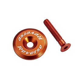 Reverse Headset Cap Aluminium with Screw Dark Orange