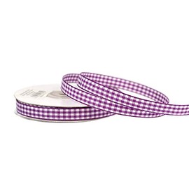 Checked Ribbon Purple 10 mm x 20 m