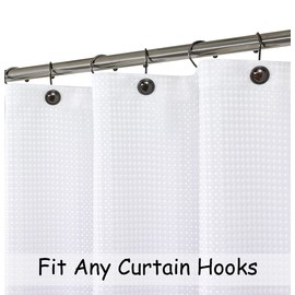 Central Park Lavender Ombre Waffle Weave Shower Curtain Water Resistant Gradient Print Bathroom Spa Hotel Decorative Fabric Shower Curtain Liner with 12 Grommets, Cream White to Purple, 70"x72"