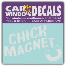 Car Window Decals: Chick Magnet | Horseshoe Horse Shoe | Stickers Cars Trucks Glass