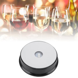 Pissente LED Base Stand, Pack of 4 Plastic Seven Color LED Light Base Stand Round Colorful Light Crystal Display Base for Glass Bottle Crystal Art Figurine Home Decoration