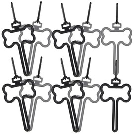 Sosoport Convenient Dog Waste Bag Holder 10pcs Dog Poop Bag Clamps Easy to Use for Pet Walking Accessories