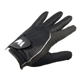 Winter Fleece Golf Glove Black Synthetic Leather Ladies Pair Medium