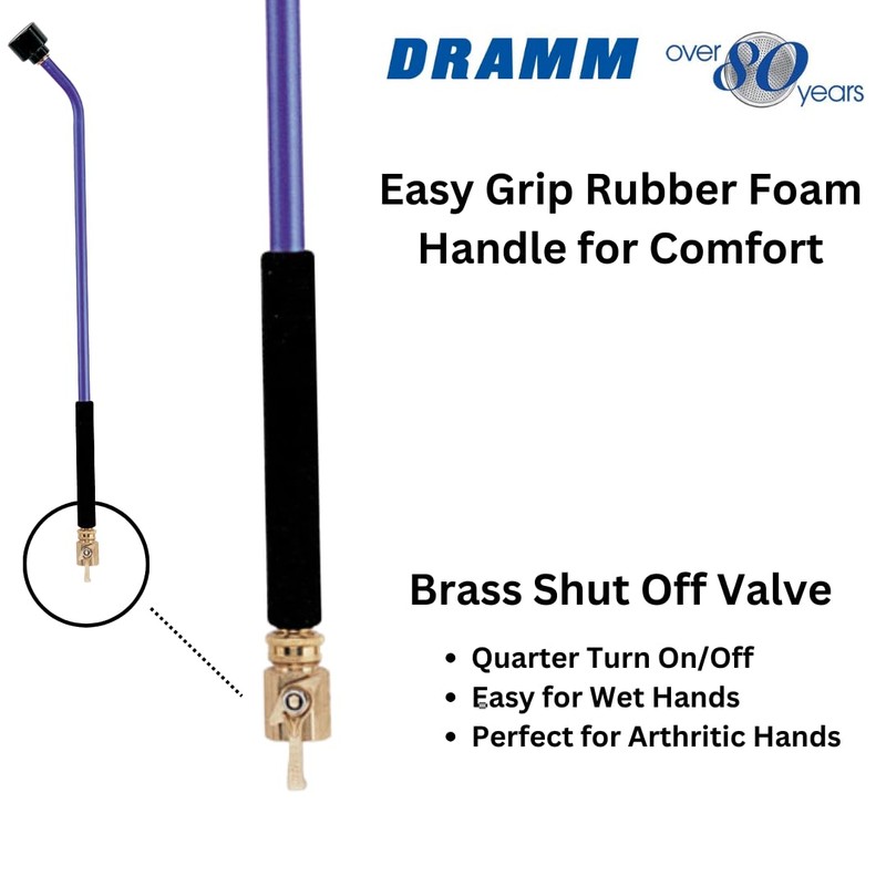 Dramm ColorMark Soft Rain Watering Spray Wand – 30” Long,