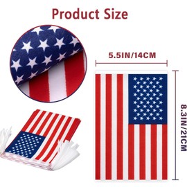 Independence Day Banner, 30 Flags American Flag Bunting, 4th July Party Decorations, USA Quality Patriotic Fabric Garland Banner for Memorial Day, Veterans Day US Party Decorations
