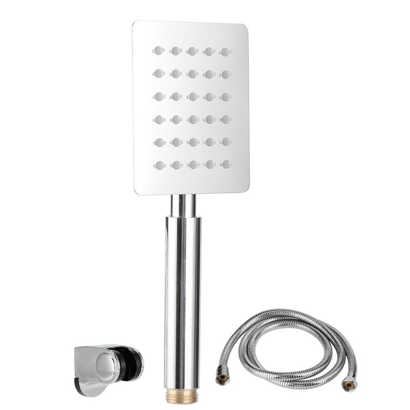G1/2in Thread Handheld Shower Head High Pressure Square Shower Sprayer