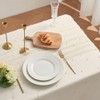 2 Pack Pearl Beige Tulle Table Runner with White Tablecloth