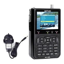 POFET Satellite Meter Sat Finder, Satellite Finder Signal Meter with 3.5 Inch LCD Display Data Digital Satellite Signal Finder Meter