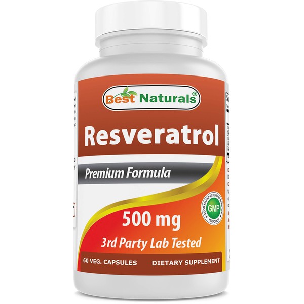 Best Naturals Resveratrol 500 mg 60 Capsules