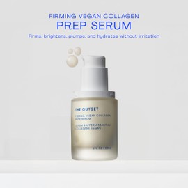 The Outset Firming Vegan Collagen Prep Serum - Gentle, Fragrance Free Multi-Benefit Serum - Hydrating, Brightening, Plumping and Anti-Aging - Clean, Vegan, Gluten Free - All Skin Types - 1 fl oz