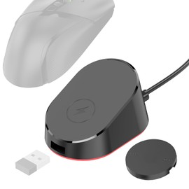 Soarking Compact Magnetic Computer Mouse Charging Dock R3 for Razer Basilisk V3 Pro, Cobra Pro, Naga V2 Pro, Auto Shut-Off, Switch LED Charge Status, Anti-Slip Base, 6.6ft Cable
