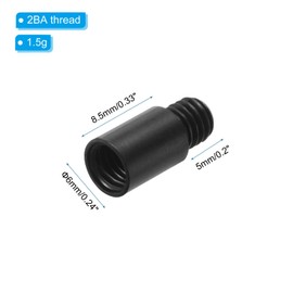 PATIKIL 1.5g Copper Dart Weight Add Accentuator 6 Pcs 8.5mm Length 2BA Thread Darts Weight Adjuster Dart Accessories Black